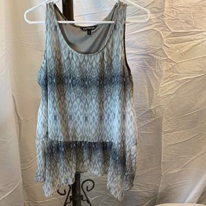 Beautiful tank and blouse from express with skirt detail